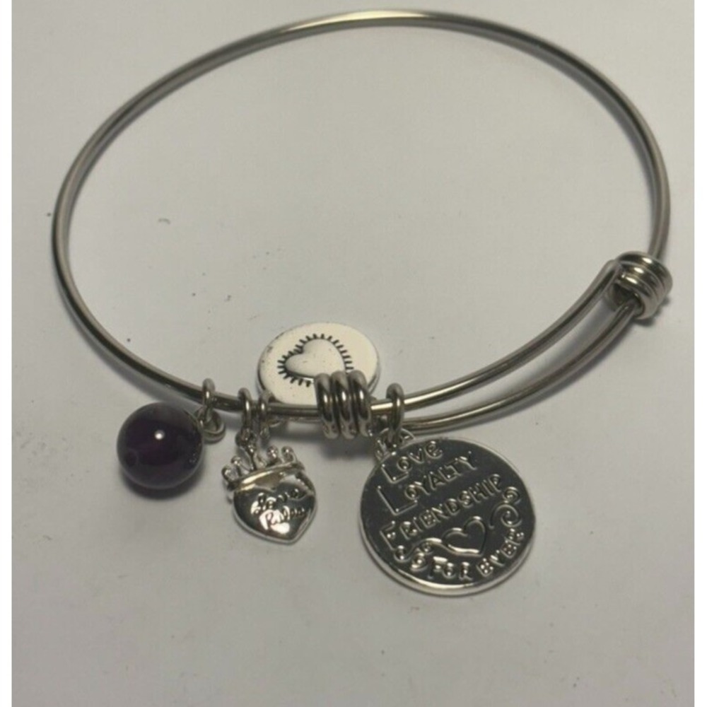 Claddagh Heart Silver‎ Bracelet Alex and Ani Charms Adjustable